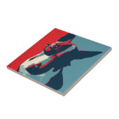 Carreau Bull Terrier Parodie politique (Côté)