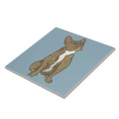 Carreau bulldog français Brown et blanc (Côté)