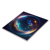 Carreau Bulle cosmique Galaxie Imaginaire Art (Côté)