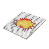 Carreau Bulle de texte personnalisée de l'explosion du liv (Côté)