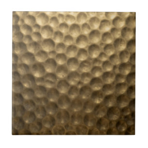 Carreau Bulles de métal texturé martelé or