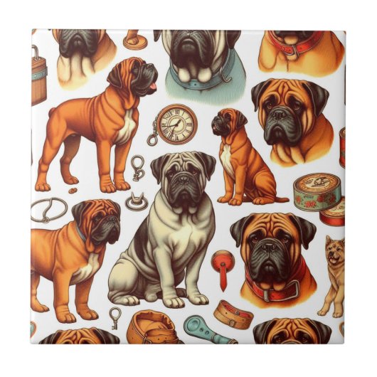 Carreau Bullmastiff rétro (Devant)