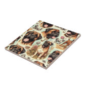 Carreau Bullmastiff vintage sans chaîne (Côté)