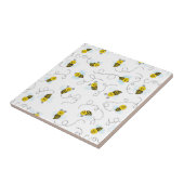 Carreau Bumblebee Flying Yellow Black Bumble Bee (Côté)