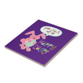 Carreau Bunny de Pâques violet (Côté)