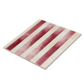 Carreau Burgundy Crème rayures (Côté)