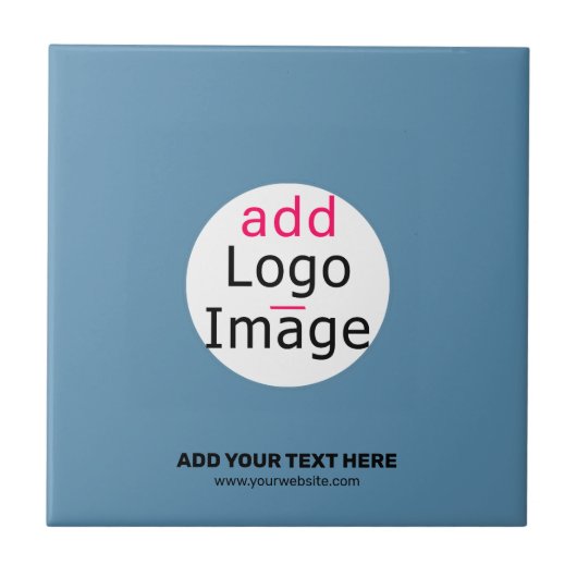 Carreau Business Chic Promo personnalisable Dusty Blue (Devant)