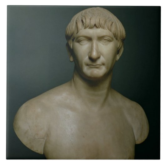 Carreau Buste de portrait d'empereur Trajan (53-117 (Devant)