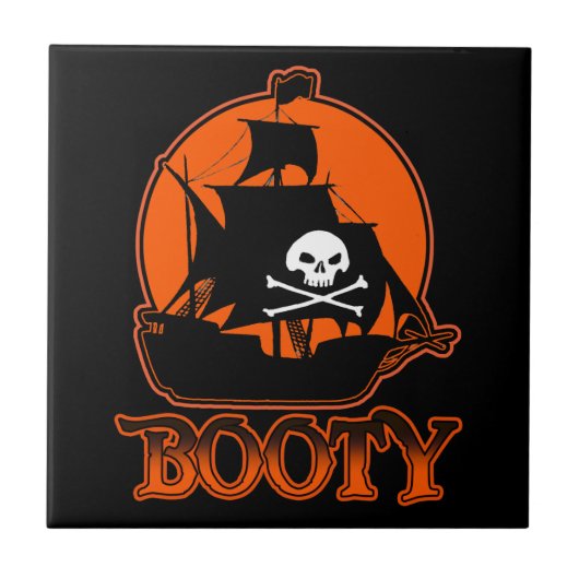 Carreau Butin de pirate d'Halloween (Devant)