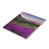 Carreau Butte crêtée du lever de soleil | de fleur (Côté)