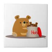 Carreau Bye Bye Honey ! Carrelage d'ours en caricature (Devant)