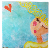 Carreau Bye Bye Love Peinture Abstraite (Devant)