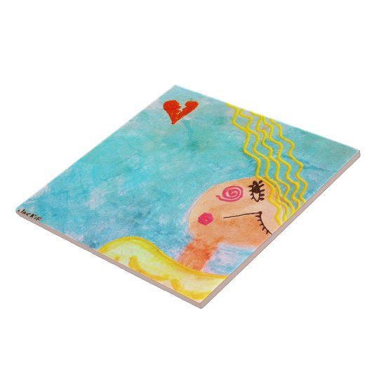 Carreau Bye Bye Love Peinture Abstraite (Côté)