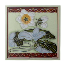 c1905 Reproduction florale allemande Art nouveau 