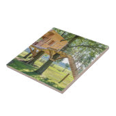 Carreau Cabane dans un arbre en bois dans le chêne avec (Côté)