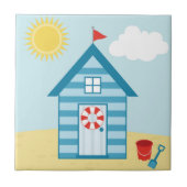 Carreau Cabane de plage bleue (Devant)