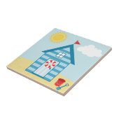 Carreau Cabane de plage bleue (Côté)