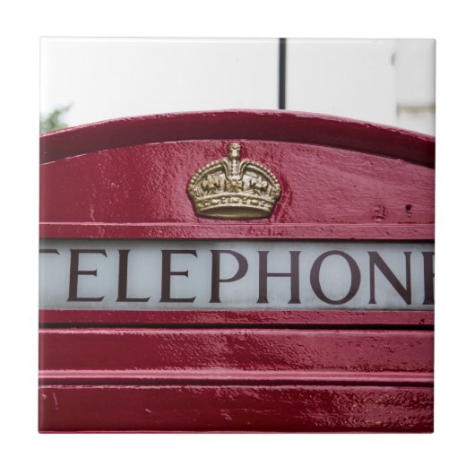 Carreau Cabine Téléphonique Rouge de Londres (Devant)