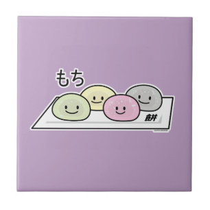Carreau Câble de riz à la crème glacée Cute Mochi Thé vert