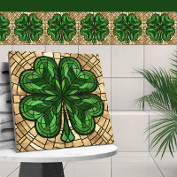 Cabot à quatre feuilles - Marbre vert et Mosaïque
