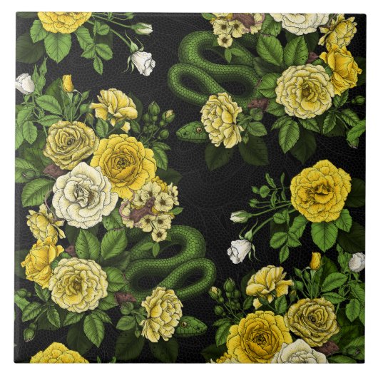 Carreau Caché en rose, jaune et vert (Devant)
