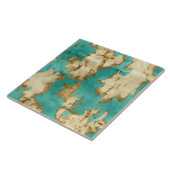 Carreau Cachet à crème Turquoise Occidentale (Côté)