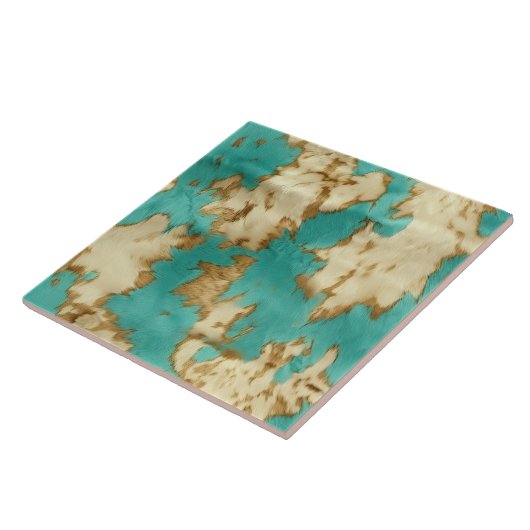 Carreau Cachet à crème Turquoise Occidentale (Côté)