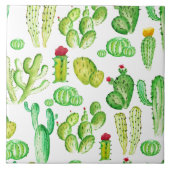 Carreau Cactus aquarelle (Devant)