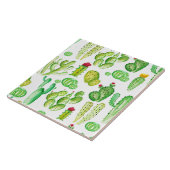 Carreau Cactus aquarelle (Côté)