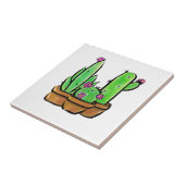 Carreau Cactus cactées succulentes de fête mignonnes  (Côté)