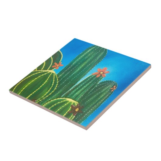 Carreau Cactus coloré (Côté)