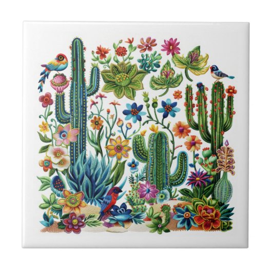 Carreau Cactus crescendo (Devant)