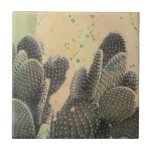 Carreau Cactus du désert | Plat vert<br><div class="desc">Cactus du désert | Artiste de plateau vert : Naomi McCavitt</div>