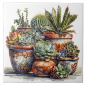 Carreau Cactus du sud-ouest et succulents (Devant)
