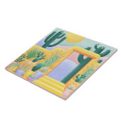 Carreau Cactus Garden Paysage du désert du sud-ouest (Côté)