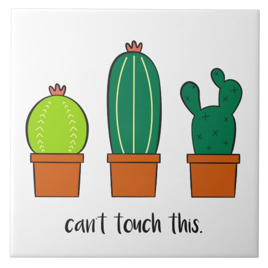 Carreau Cactus illustré (Devant)