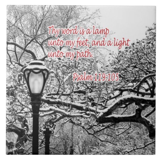 Carreau Cadeau chrétien fait sur commande de vers de bible (Devant)