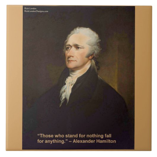 Carreau Cadeau de citation de Hamilton Tombe Pour N'import (Devant)