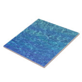 Carreau Cadeau de décoration de plage océanique à l'eau bl (Côté)