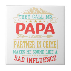 Carreau Cadeau de fête des pères - ils m'appellent mauvais