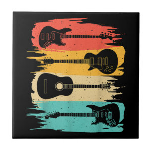 Carreau Cadeau Guitare vintage Pour Hommes Musique Musique