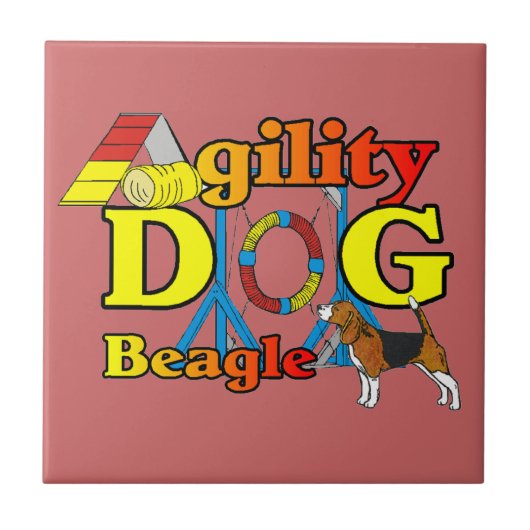 Carreau Cadeaux d'agilité beagle (Devant)