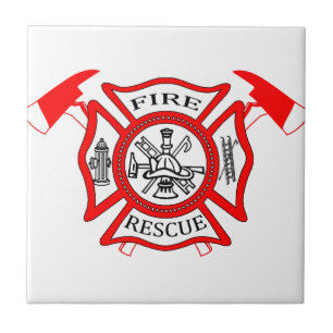 Carreau Cadeaux de logo de département du feu de