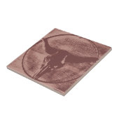 Carreau Cadeaux occidentaux de cowboy de crâne de Taureau (Côté)