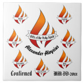 Carreau Cadeaux personnalisés de l'Esprit Saint Confirmati (Devant)