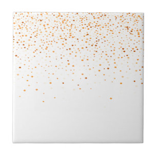 Carreau Cadre blanc avec confetti doré