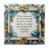 Carreau Cadre Fleur de Topaze Bleue (Devant)