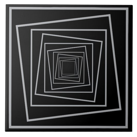 Carreau cadre oscillant sur fond noir (Devant)