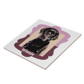 Carreau Cadre photo motif customisé Labrador (Côté)