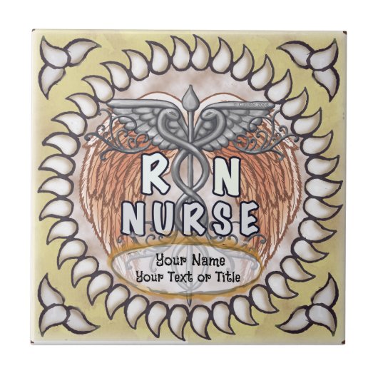 Carreau Caduceus wings rn nurse (Devant)